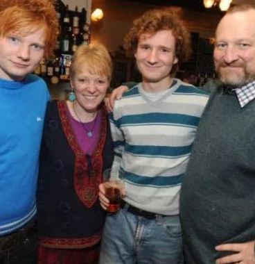 Imogen Sheeran with her husband John Sheeran and their kids